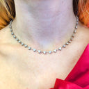 Heart Shaped Tennis Necklace