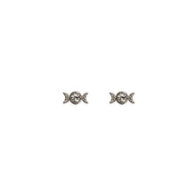 Load image into Gallery viewer, Hecate Moon Phase Stud Earrings
