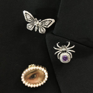 Bejeweled Spider Pin