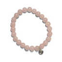 Pulsera elástica de cuarzo rosa