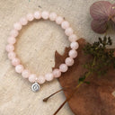 Pulsera elástica de cuarzo rosa