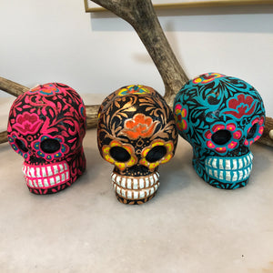 Painted Skull Candles