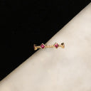 Templar Stacking Ring in 14K Gold  - Ruby