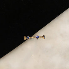 Load image into Gallery viewer, Templar Stacking Ring in 14K Gold  - Sapphire
