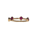 Templar Stacking Ring in 14K Gold  - Ruby