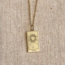 The Sun Tarot Charm with chain - gold