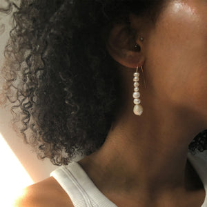 Aligned Pearl Earrings
