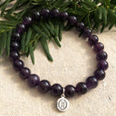 Pulsera elástica con amatista