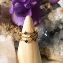 Templar Stacking Ring in 14K Gold  - Sapphire