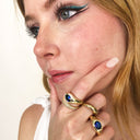 Set of three- Dome Rings in Gold