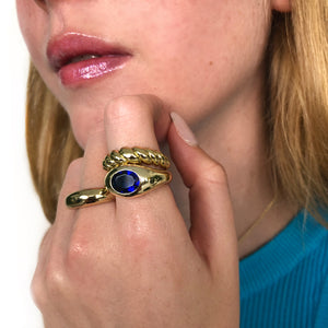 Set of three- Dome Rings in Gold