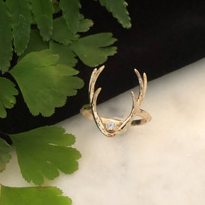 Diana's Stag Ring - Gold