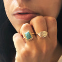Anillo Romano Turquesa