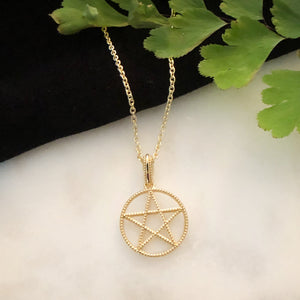 Golden Pentagram Necklace