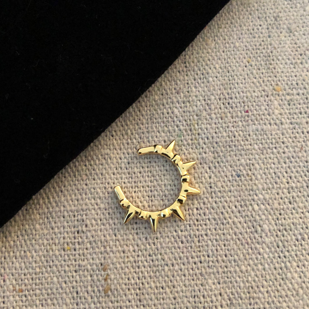 The Spiked Pave Ear Cuff