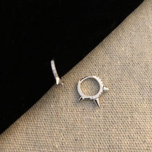 Load image into Gallery viewer, Spiked Huggie Mini Hoop earrings
