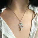 Celestial Snake Necklace- Silver