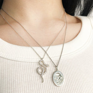 Snake Charmer Necklace - Silver