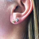Mini Pendientes Calavera - Plata