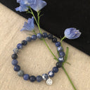 Pulsera elástica de sodalita