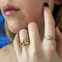 Anillo de apilamiento de llama gemela - Oro 14K