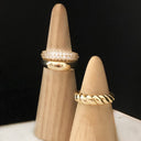 Set of three- Dome Rings in Gold