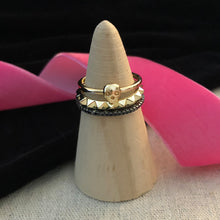 Load image into Gallery viewer, Pyramid Stacking Ring- Gold
