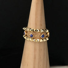 Load image into Gallery viewer, Pyramid Stacking Ring- Gold
