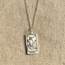 The Empress Tarot charm with chain - Silver