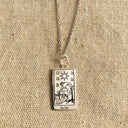 The Star Tarot charm with chain- Silver
