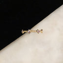 Templar Stacking Ring in 14K Gold  - Amethyst