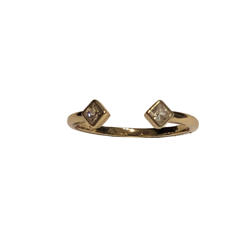 Twin Flame Stacking Ring -  14K Gold