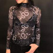 Load image into Gallery viewer, The Witch Tattoo Top - Black
